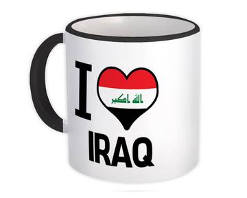 I Love Iraq : Gift Mug Flag Heart Country Crest Iraqi Expat