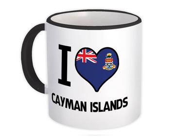 I Love Cayman Islands : Gift Mug Flag Heart Country Crest Cayman Islander Expat