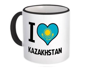 I Love Kazakhstan : Gift Mug Flag Heart Country Crest Kazakh Expat