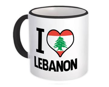 I Love Lebanon : Gift Mug Flag Heart Country Crest Lebanese Expat