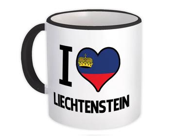 I Love Liechtenstein : Gift Mug Flag Heart Country Crest Liechtenstein citizen