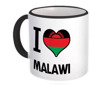 I Love Malawi : Gift Mug Flag Heart Country Crest Malawian Expat