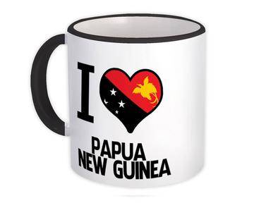 I Love Papua New Guinea : Gift Mug Flag Heart Country Crest Papua New Guinean