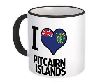 I Love Pitcairn Islands : Gift Mug Flag Heart Country Crest Pitcairn Islander