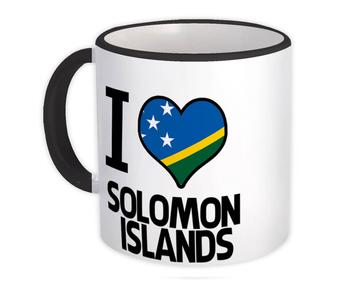 I Love Solomon Islands : Gift Mug Flag Heart Country Crest Solomon Islander