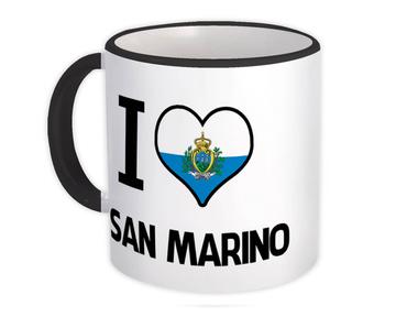 I Love San Marino : Gift Mug Flag Heart Country Crest Expat