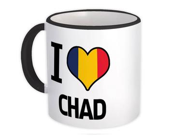 I Love Chad : Gift Mug Flag Heart Country Crest Chadian Expat