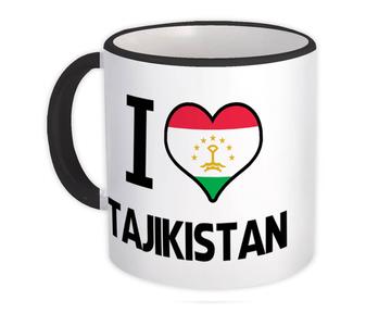 I Love Tajikistan : Gift Mug Flag Heart Country Crest Tajik Expat