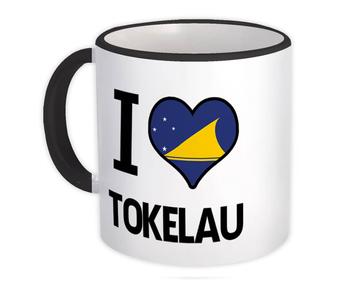 I Love Tokelau : Gift Mug Flag Heart Country Crest Expat