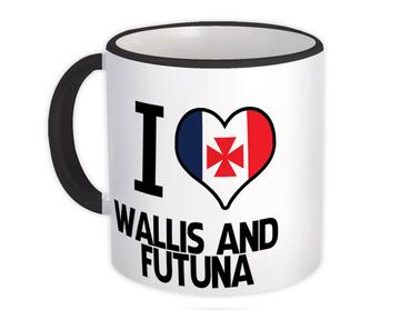 I Love Wallis and Futuna : Gift Mug Flag Heart Country Crest Wallisian Expat