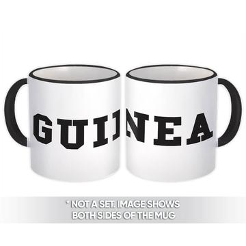 Guinea : Gift Mug Flag College Script Calligraphy Country Guinean Expat