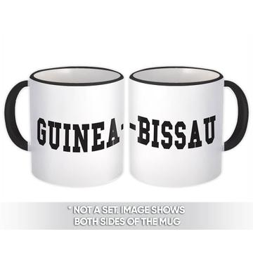 Guinea-Bissau : Gift Mug Flag College Script Calligraphy Country Expat