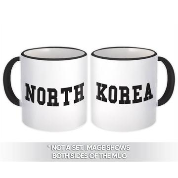 North Korea : Gift Mug Flag College Script Country North Korean Expat Made in USA