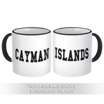 Cayman Islands : Gift Mug Flag College Script Country Cayman Islander Expat