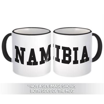 Namibia : Gift Mug Flag College Script Calligraphy Country Namibian Expat