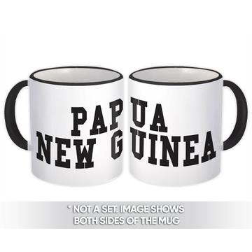 Papua New Guinea : Gift Mug Flag College Script Country Papua New Guinean Expat