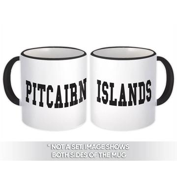 Pitcairn Islands : Gift Mug Flag College Script Country Pitcairn Islander Expat
