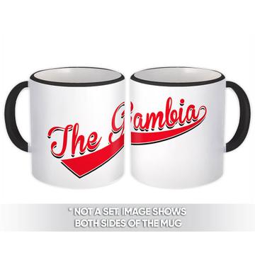 The Gambia : Gift Mug Flag Varsity Script Baseball Beisbol Country Pride
