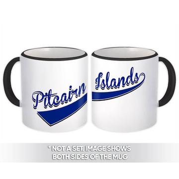 Pitcairn Islands : Gift Mug Flag College Script Country Pitcairn Islander Expat
