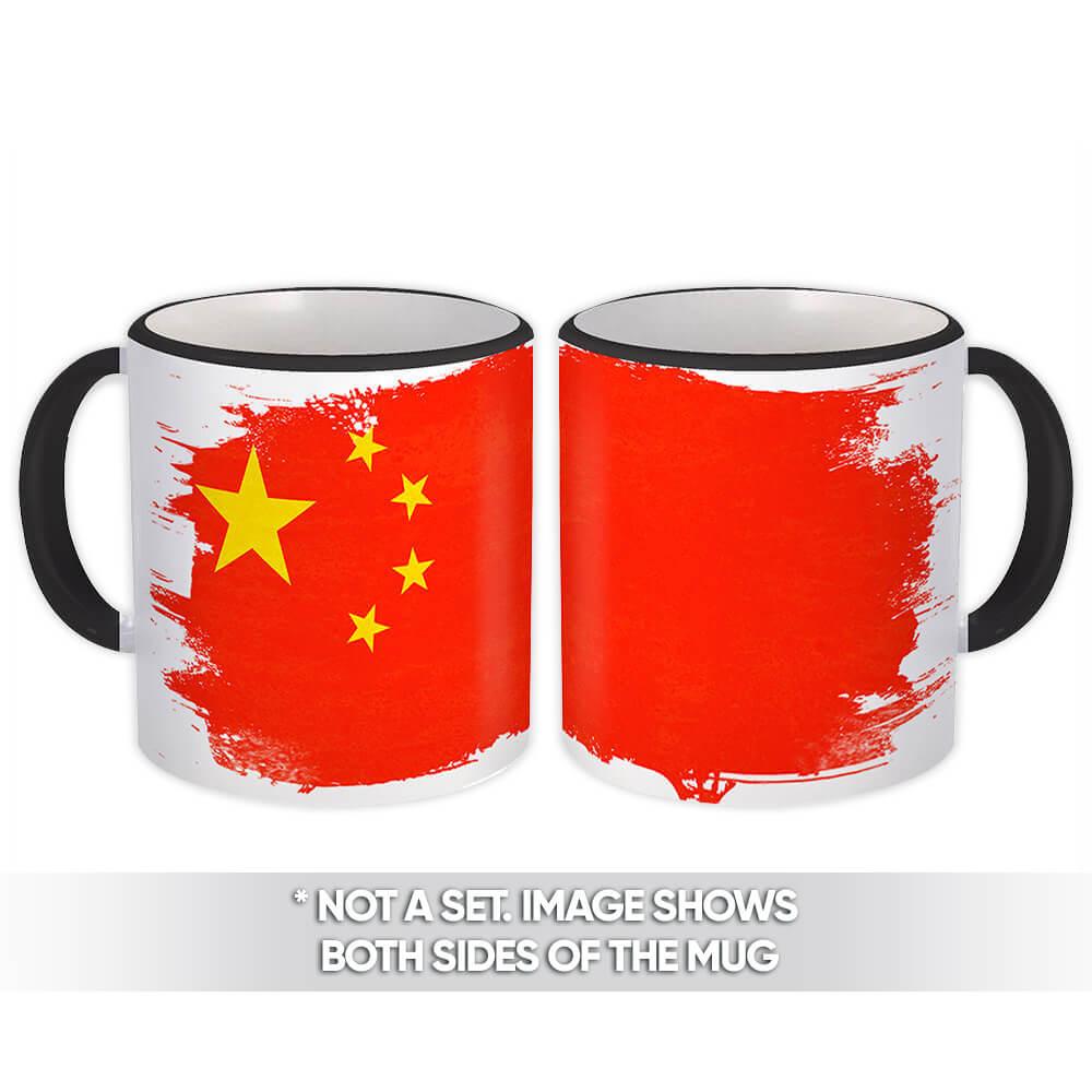 Gift Mug : China Distressed Flag Vintage Chinese Expat Country