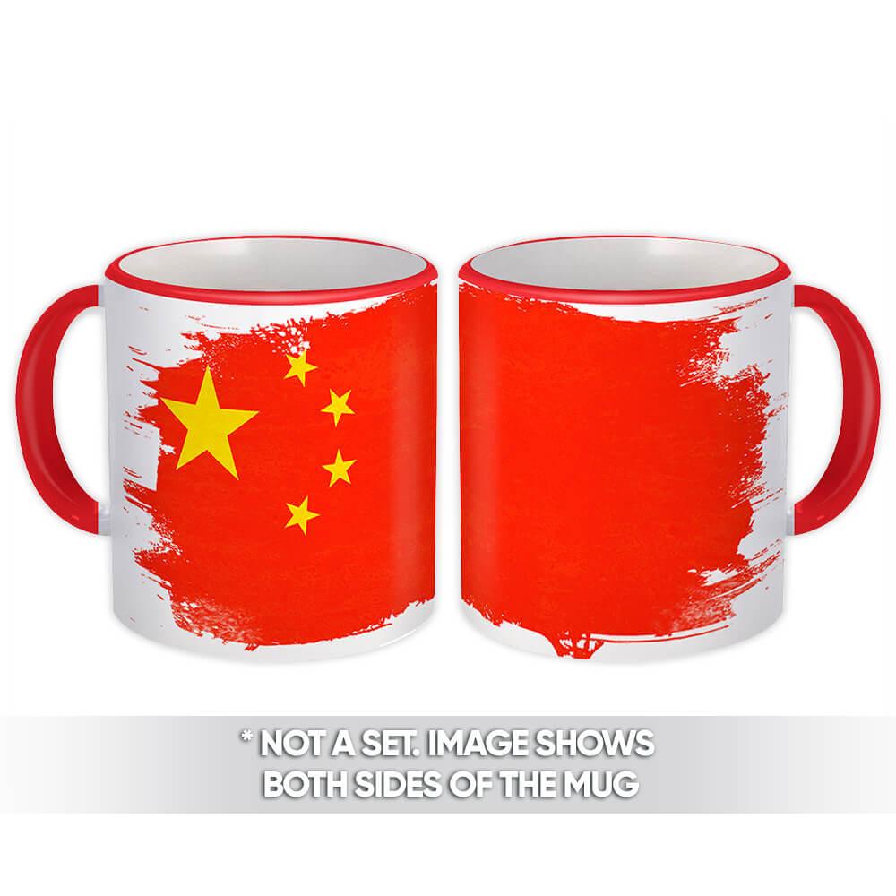 Gift Mug : China Distressed Flag Vintage Chinese Expat Country