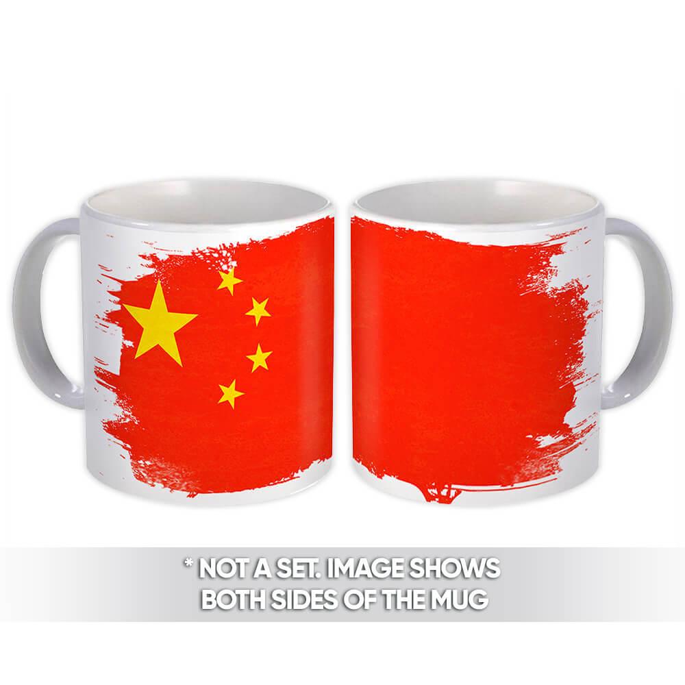 Gift Mug : China Distressed Flag Vintage Chinese Expat Country