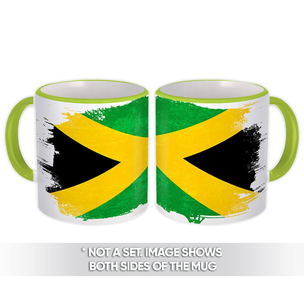 Gift Mug : Jamaica Distressed Flag Vintage Jamaican Expat Country