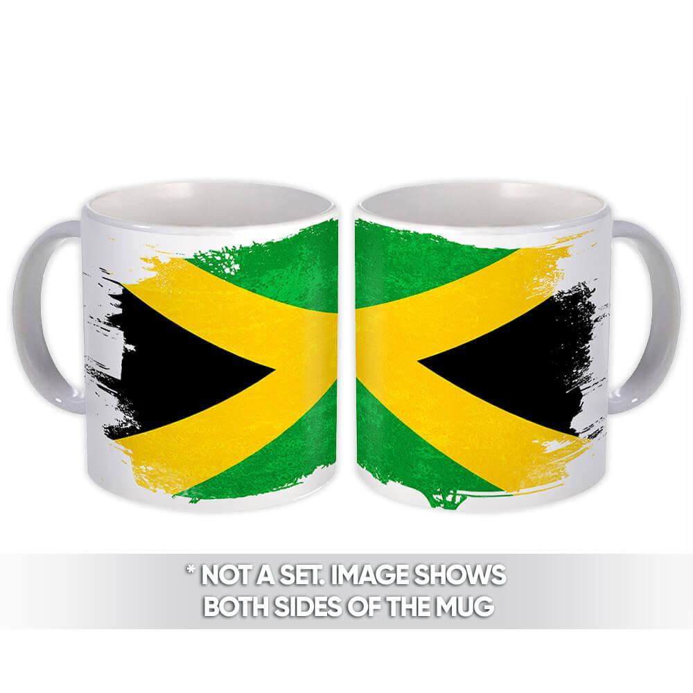 Gift Mug : Jamaica Distressed Flag Vintage Jamaican Expat Country