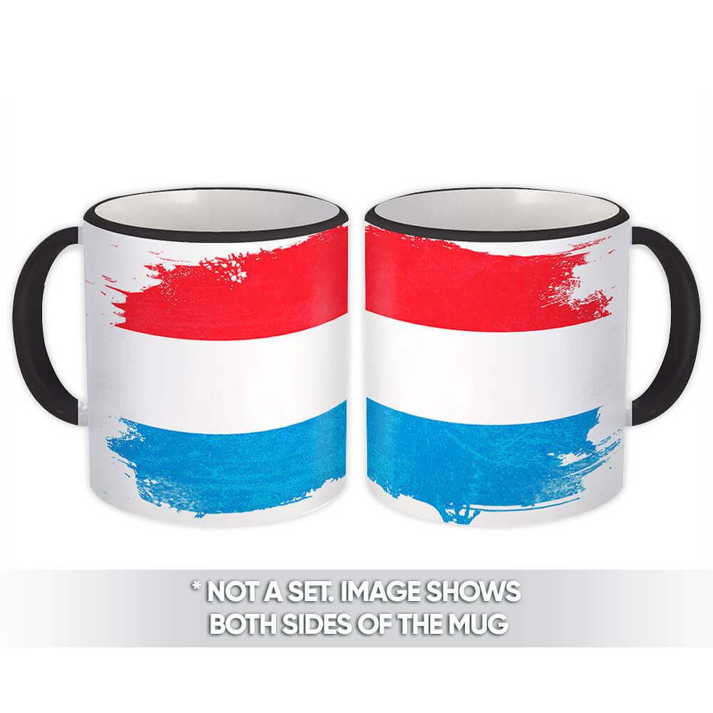 Gift Mug : Luxembourg Distressed Flag Vintage Luxembourger Expat Country