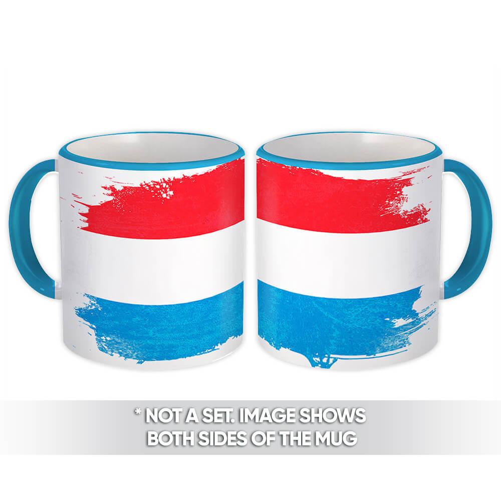 Gift Mug : Luxembourg Distressed Flag Vintage Luxembourger Expat Country