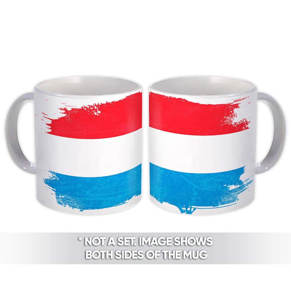 Gift Mug : Luxembourg Distressed Flag Vintage Luxembourger Expat Country