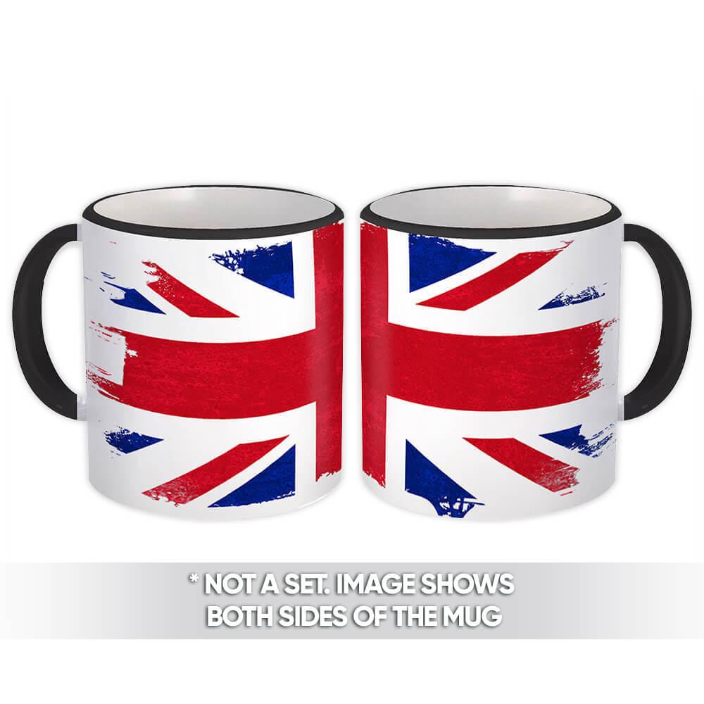 Mug Gift Flag Retro Artistic British Expat Country United Kingdom 