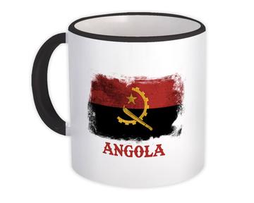 Angola Angolan Flag : Gift Mug Distressed Africa African Pride Country Souvenir Coat Of Arms