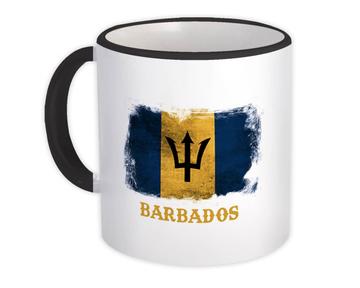 Barbados Barbadian Flag : Gift Mug Distressed North American Country Souvenir Patriotic