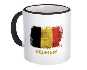Belgium Belgian Flag : Gift Mug European Union Country Souvenir Distressed Pride Vintage