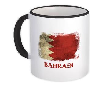 Bahrain Bahraini Flag : Gift Mug Distressed Asia Asian Country Souvenir Patriotic Vintage