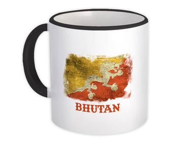 Bhutan Bhutanese Flag : Gift Mug Asia Asian Country Souvenir Patriotic Vintage Distressed Art