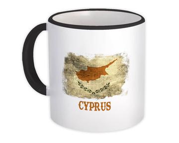 Cyprus Cypriot Flag : Gift Mug Distressed Art European Country Souvenir National Vintage Pride