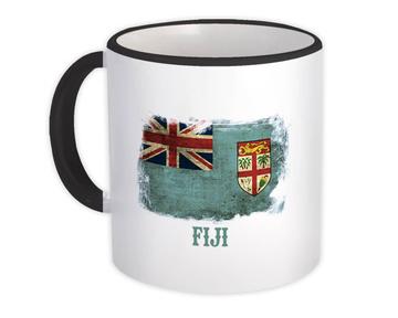 Fiji Fijian Flag : Gift Mug Distressed Country Souvenir Patriotic Vintage National Australia