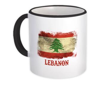 Lebanon Lebanese Flag : Gift Mug Asian Asia Country Souvenir Patriotic Vintage Pride Distressed