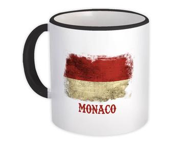 Monaco Monegasque Flag : Gift Mug Proud Kingdom Country Europe Souvenir National Vintage