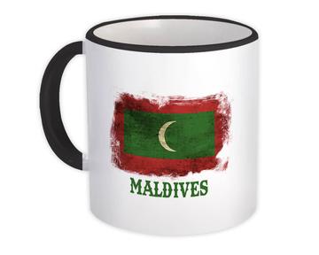 Maldives Maldivian Flag : Gift Mug Asia Asian Country Pride Souvenir Vintage Distressed Art