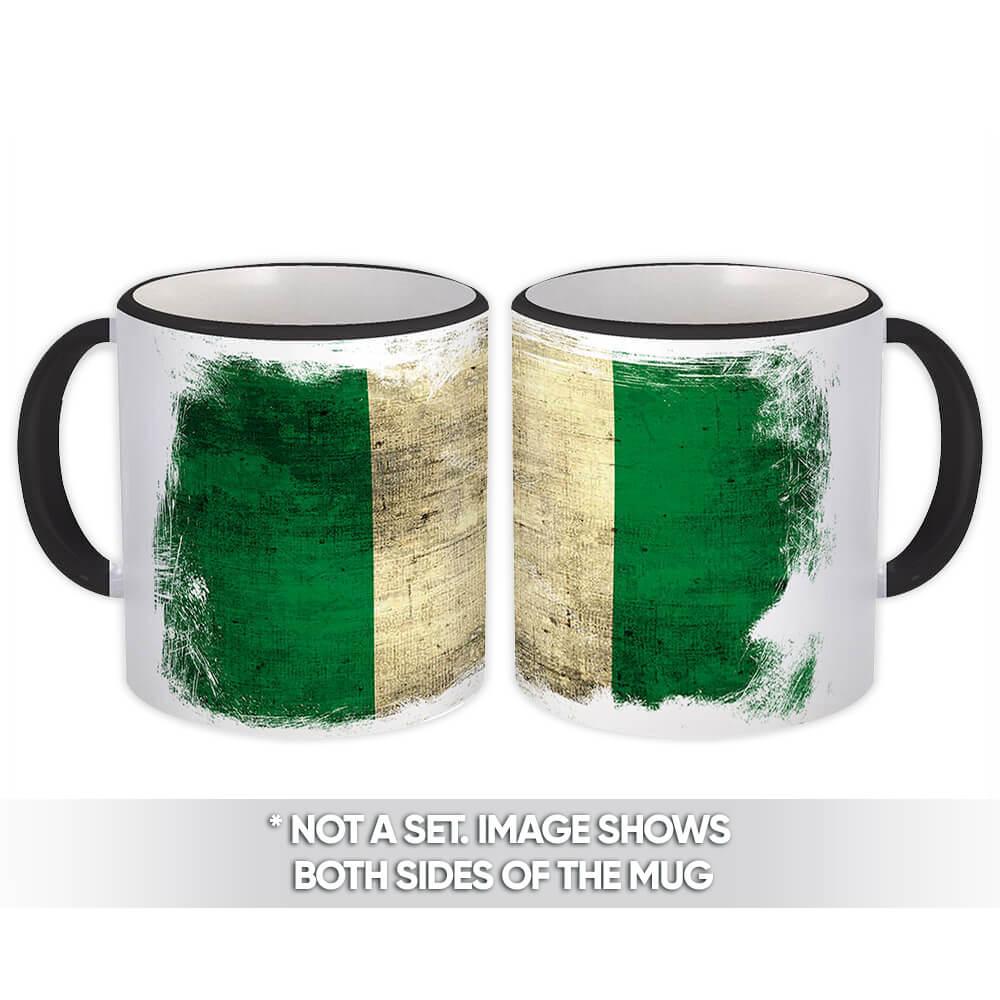 Gift Mug : Nigeria Distressed Flag Vintage Expat Country