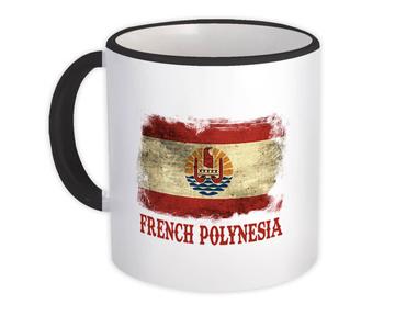 French Polynesia Flag : Gift Mug Proud Country Vintage National Souvenir Australia Distressed