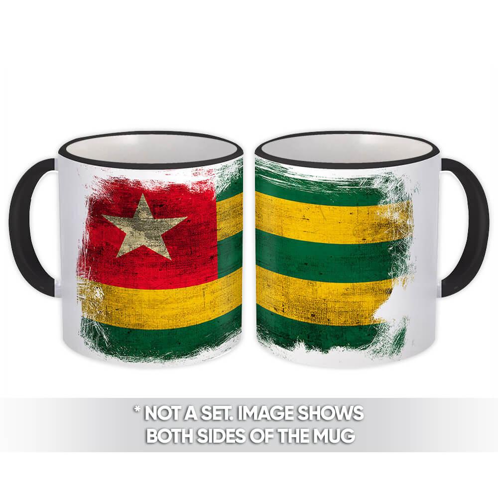 Gift Mug : Togo Distressed Flag Vintage Togolese Expat Country