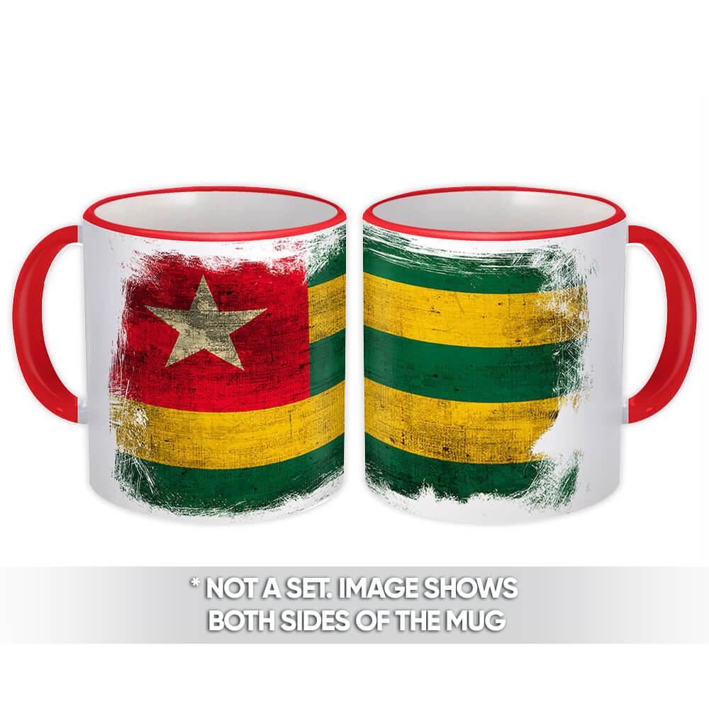 Gift Mug : Togo Distressed Flag Vintage Togolese Expat Country