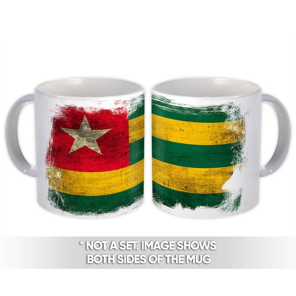 Gift Mug : Togo Distressed Flag Vintage Togolese Expat Country