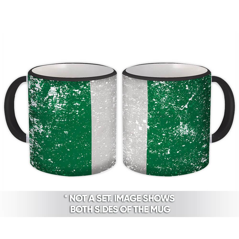 Gift Mug : Nigeria Flag Retro Artistic Expat Country Patriotic Flags Travel