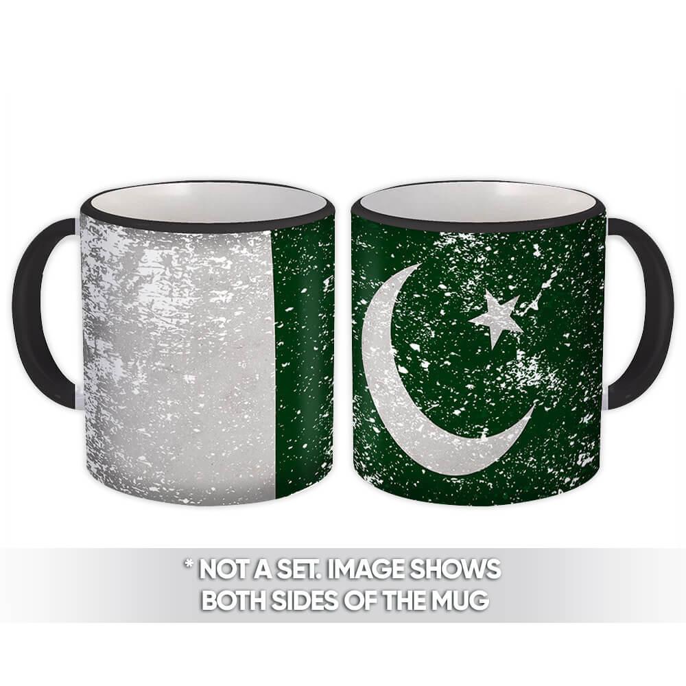 Gift Mug : Pakistan Flag Retro Artistic Pakistani Expat Country