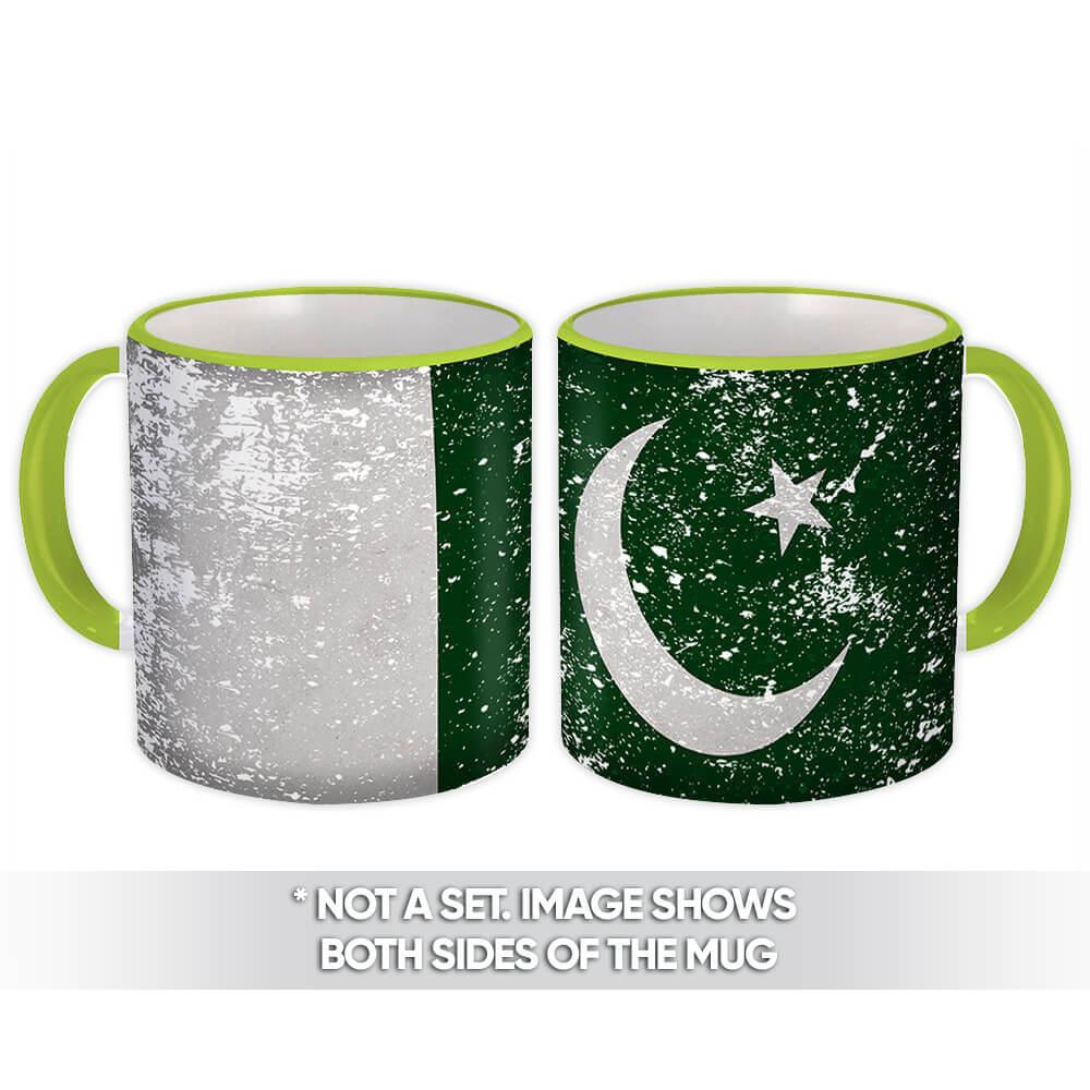 Gift Mug : Pakistan Flag Retro Artistic Pakistani Expat Country